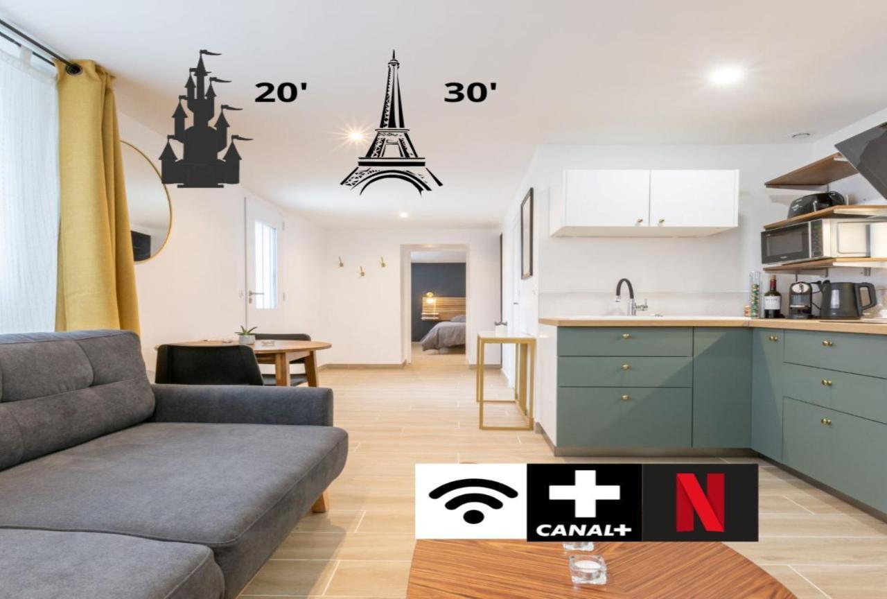 Calme Absolu, Terrasse Et Parking Entre Paris Et Disney Vaires-sur-Marne Exteriör bild